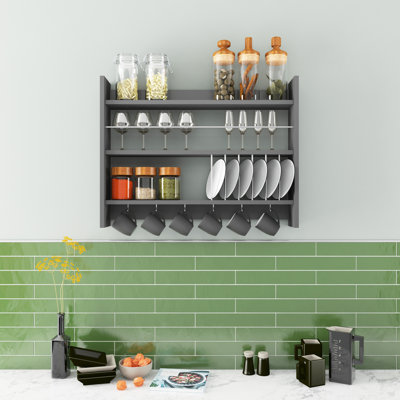 Carmeletta 3 Piece Accent Shelf with Hooks