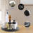 Guein Round Natural Marble Lazy Susan Tray,Blue Pearl
