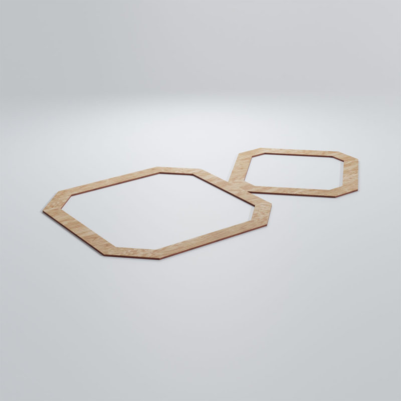 Panneaux muraux en bois Lockhart, Chêne rouge, H 7,375 po x l 12,625 po x P 0,375 po