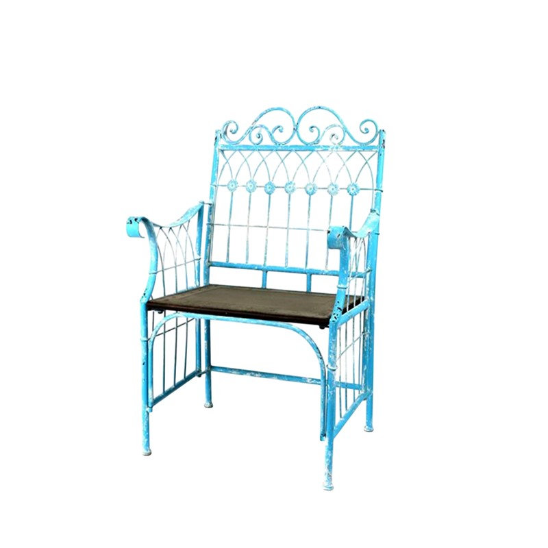 Ensemble repas d'extérieur en fer Charleston, Brun, Does Not Apply" H x Does Not Apply" W x 36.61" D, Bleu