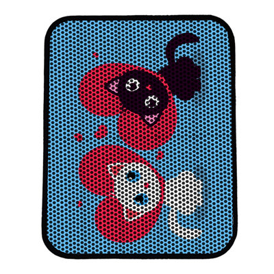 Tapis pour litière de qualité supérieure, 18 po x 24 po | 50% PVC / 50% polyester, lavable à la machine et passer l'aspirateur | Conception durable et facile à nettoyer pour les propriétaires d'animaux de compagnie | Protégez vos planchers des dégâts de la litière