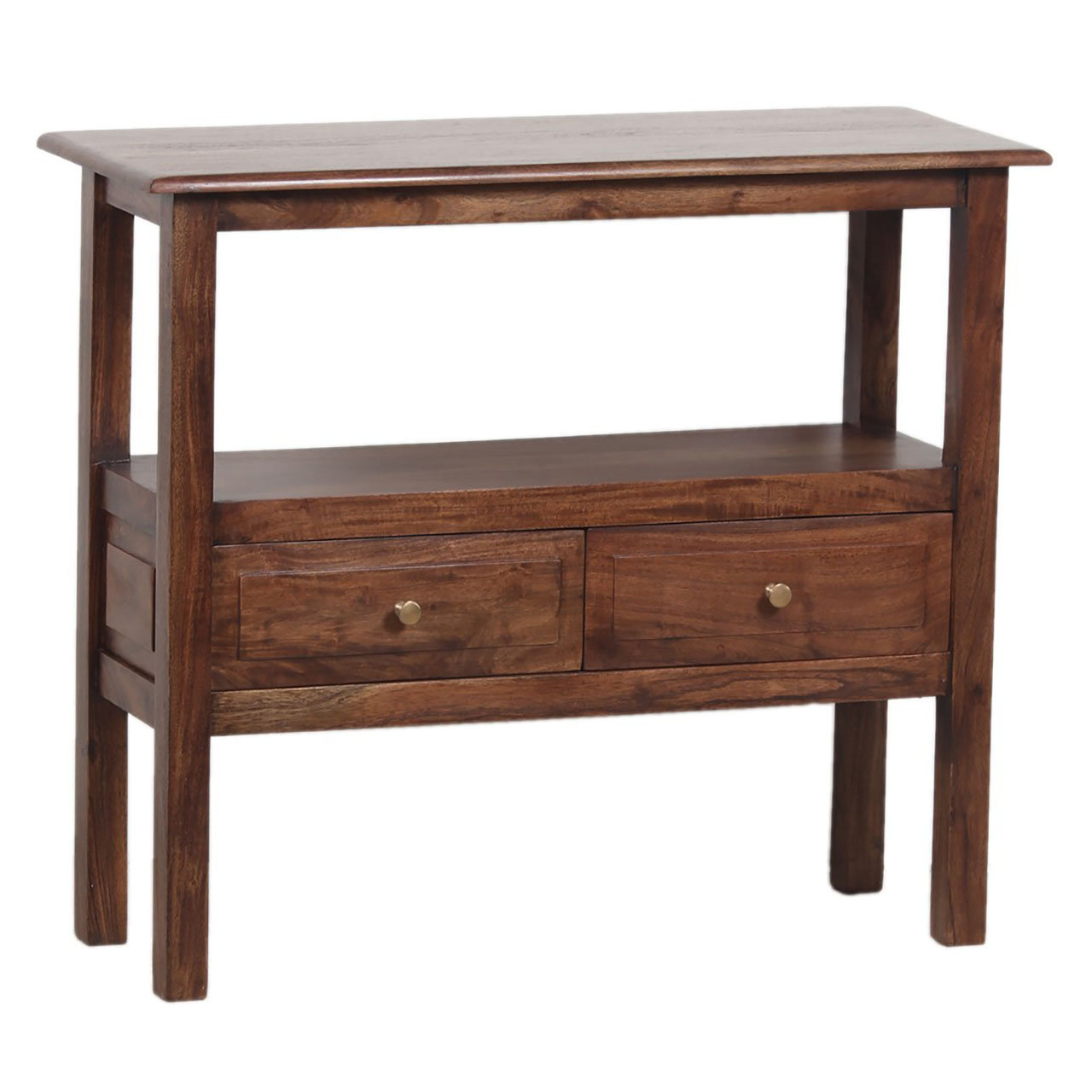 Loon Peak Jalien ACACIA WOOD CONSOLE TABLE - 2 DRAWERS - Wayfair Canada