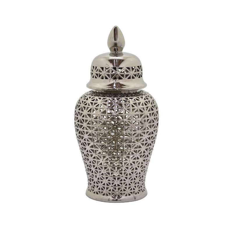 Pot en céramique Paul, H 34 po x l 17 po x P 17 po, Blanc