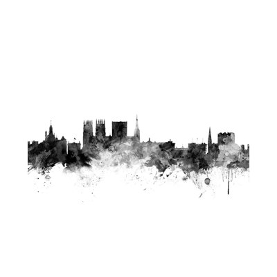 York, England In Black And White by Michael Tompsett - Wrapped Canvas Gallery-Wrapped Canvas Giclée
