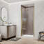 Portes de douche et de baignoire réglables sans cadre, or brossé, solution pour petits espaces
