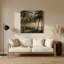 Art mural vert en métal Coastal Coconut Palm Grove-64522038