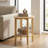 Round End Table, 2-Tier Boho Side Table-1764265904