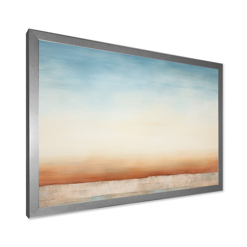 Elemental Eternity Minimalisme I - Minimalisme, art mural, salon, H 24 po x l 32 po x P 1 po, Cadre simple argenté