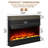 40" Black Panoramic Electric Fireplace with Mantel, Extra-Wide Firebox, 9 Color Flame, Flame-Only Mode, 1500W-489025204-482014550