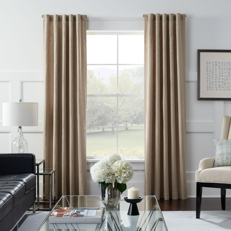 Kishor Side Mount 1 1/8 in Diameter Curtain Rod with Matching End Cap Finials and Steel Wall Mounted 12 in to 20 in Adjustable Rod