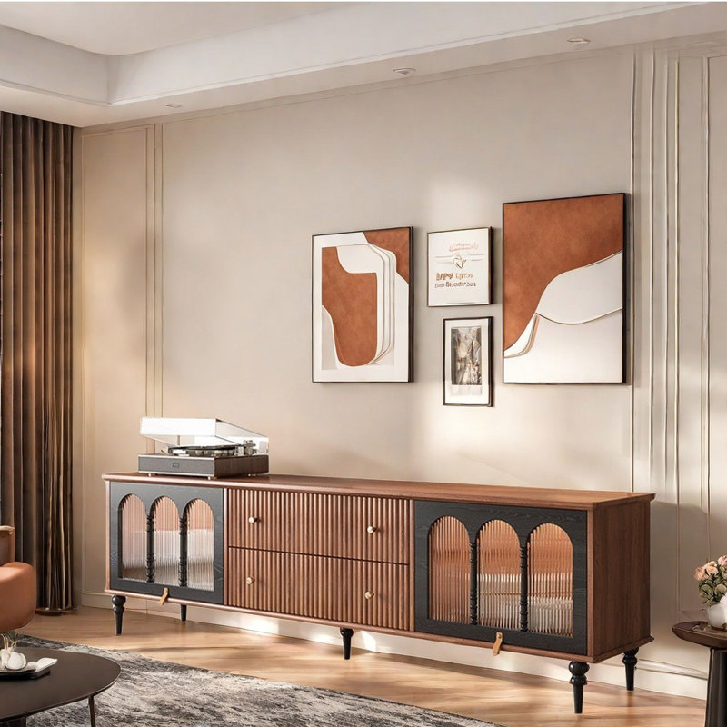 Meuble télé de salon de style américain, 78.74"