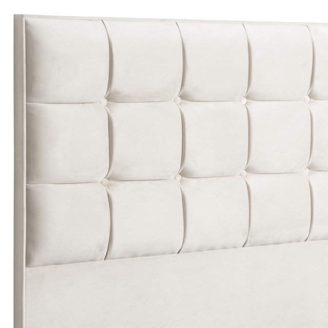 Upholstered Headboard, Cream, Single (3'), Velvet