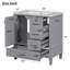Ensemble de meuble-lavabo moderne avec lavabo, porte à fermeture douce et 3 tiroirs Modern-851900294