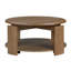 Élégant ensemble de tables basses de salon à finition brune 3 pièces Table basse Table de bout avec tablettes inférieures
