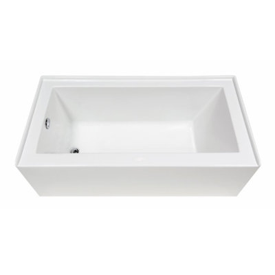 Brownsburg 60" x 31" Freestanding Soaking Acrylic Bathtub