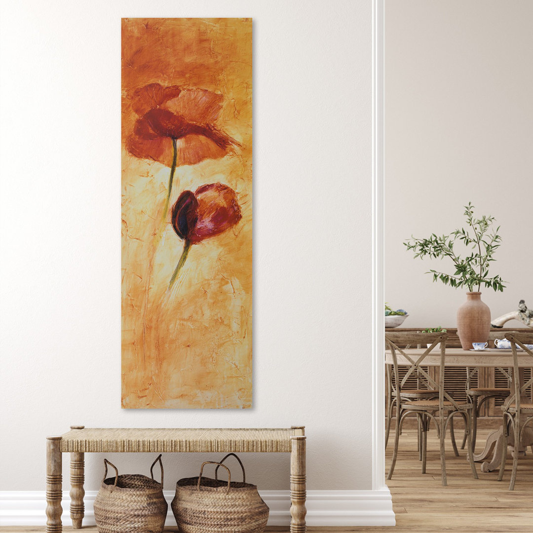 Leinwandbild Red Poppies Flower Acrylic