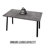 Expandable Dining Table For 4 - 6 People, Rectangular , Gray With Black Metal Legs, Medieval Industrial Look Home & Kitchen Table, Rectangular, Expandable, Theme Use