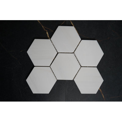 Bianco Dolomite 4 "hexagonal brillant