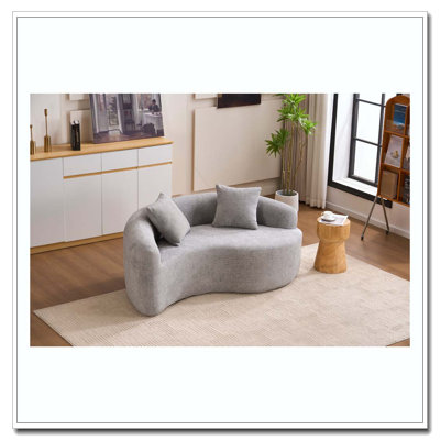Curved Chenille Sectional Sofa