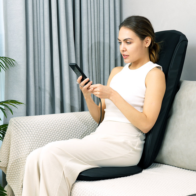 Snailax Upgraded Deep Kneading Shiatsu Back Massager with Heat, Adjustable Intensity.  SL-220