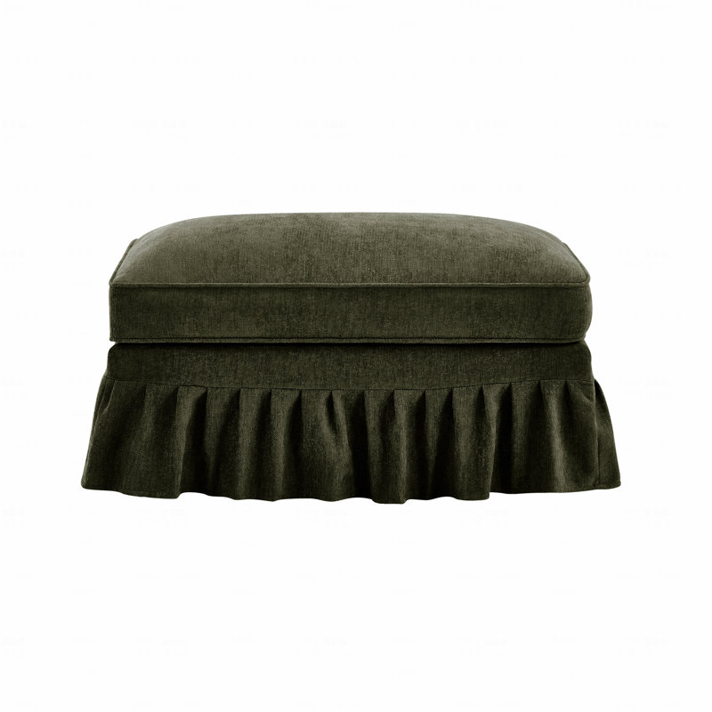 Repose-pieds en chenille, pour le salon, Vert