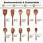 Utensil Set - 10 Pcs Wooden Spoon Kitchen Utensils Set