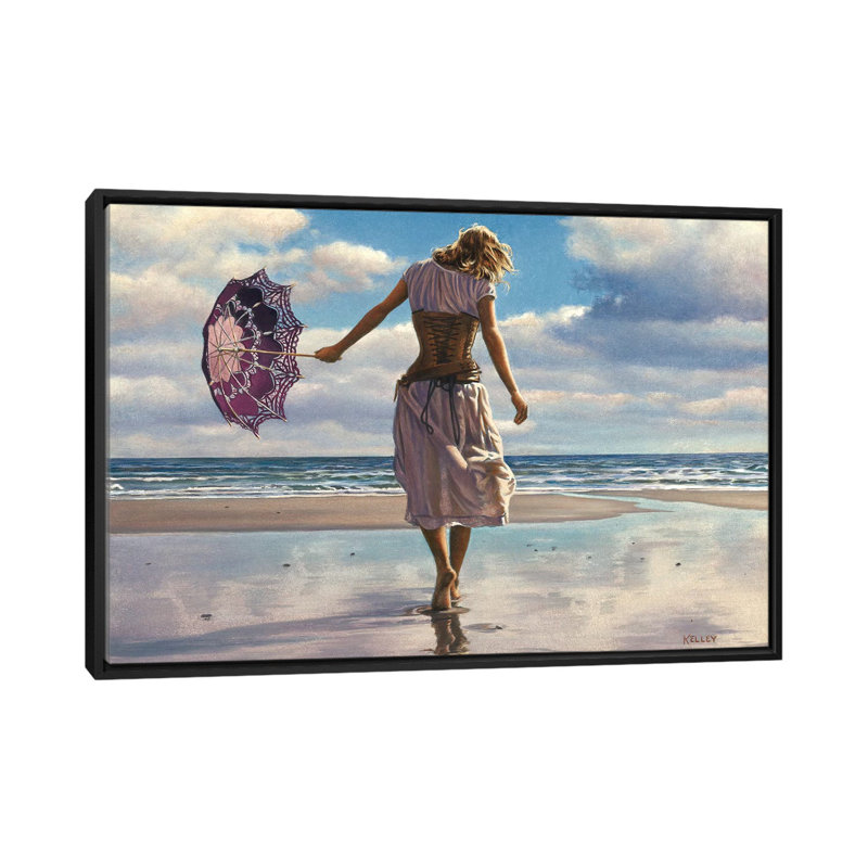 « marching on broken clouds », reproduction sur toile, H 18 po x l 26 po x P 1,5 po, Toile avec cadre noir