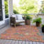 Tapis orange intérieur / extérieur lavable à la machine Xhevrie-1338792351