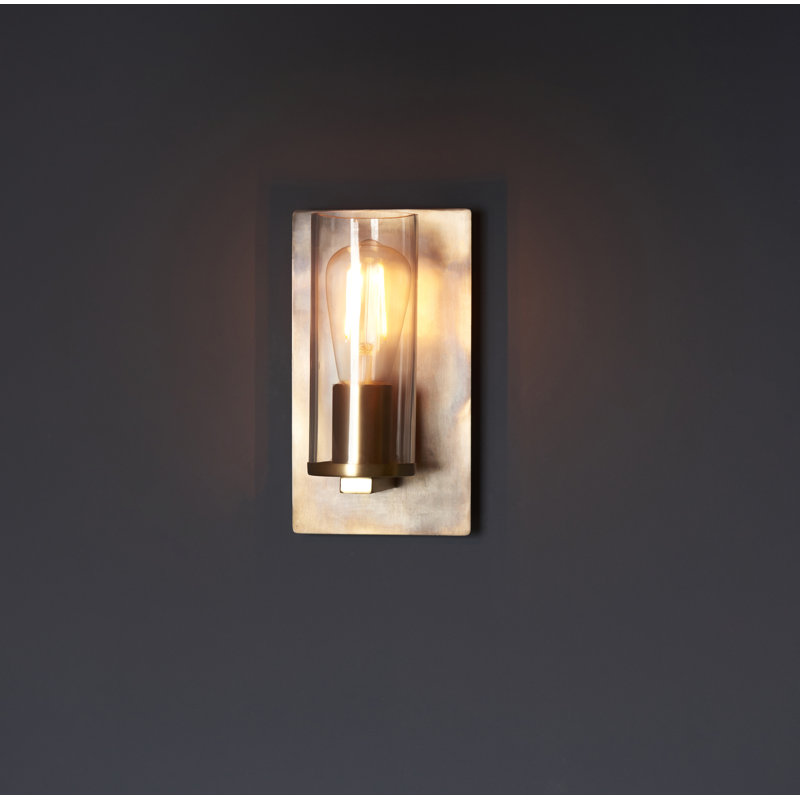 Alzahraa 1 -Light LED Dimmable Hardwired Armed Sconce, Bronze Patina