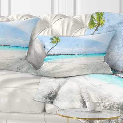Housse de coussin rectangulaire et insert Tropical Maldives Island Seascape