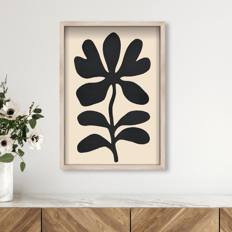 Oliver Gal Under Dark Skies II Abstract - Luxury Shadowbox Framed Wall Art, 47" H x 32" W, Cream