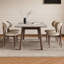 Élégante table en frêne blanc et chaises en chêne-104977507