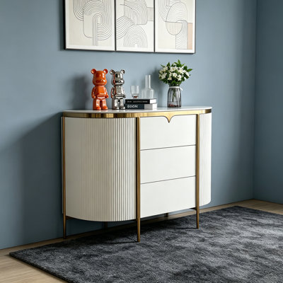 Italian-style minimalist accent cabinet