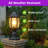 17“H Outdoor Post Lantern in Matte Black with Clear Glass Panels-1944867198