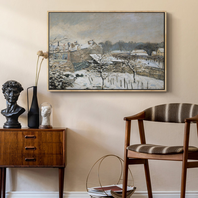 Paysage rétro - CCLxxix, Toile naturelle avec cadre flottant, H 37 po x l 25 po x P 2 po