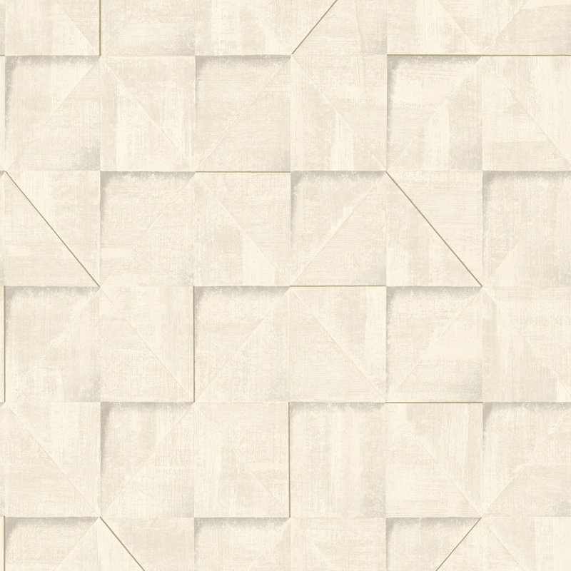 Papier peint Prism Grid Beige, Beige