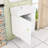 Maurice Modern Floating Bathroom Vanity with Ceramic Sink, Wave-Patterned Door and Storage Shelves-1953853999