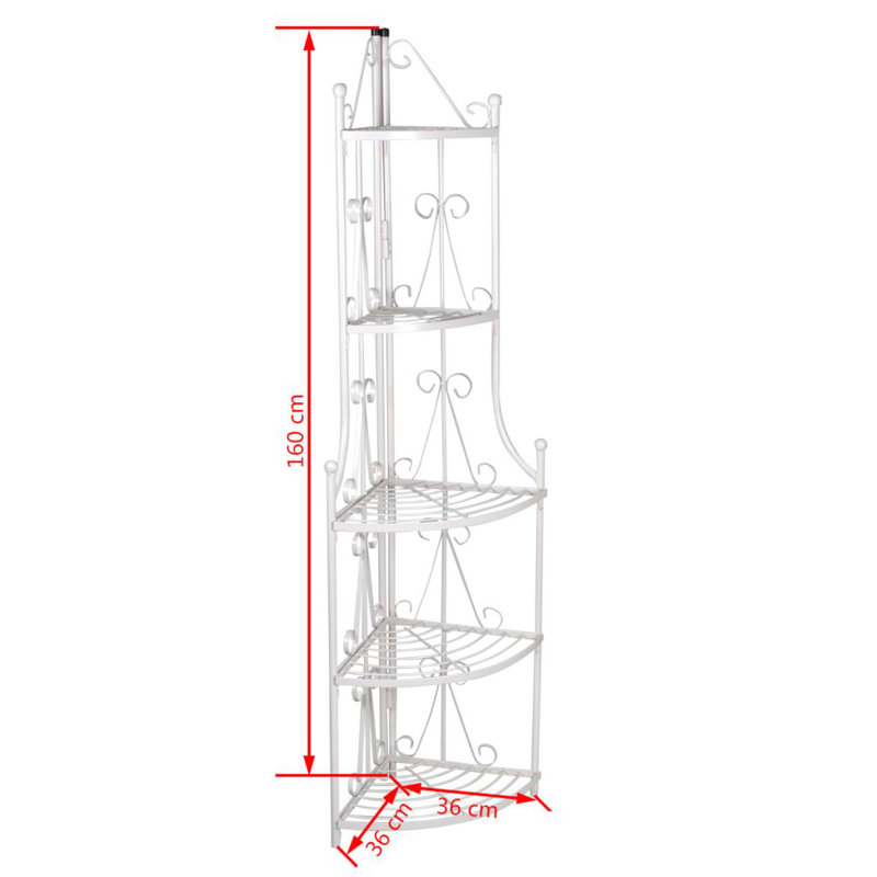 Metal Plant Stand, White