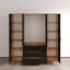 Armoire penderie à 4 portes avec tiroirs et tringle pendante Bali Lux