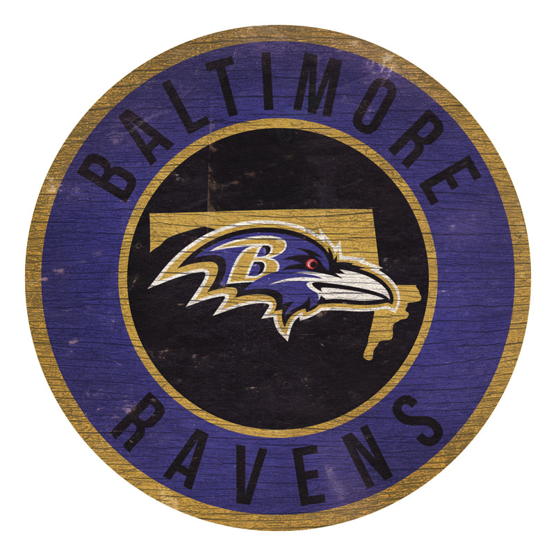 NFL, print on wood, Ravens de Baltimore