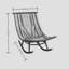 Chaise berçante moderne en rotin