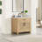Salome 36" Single Bathroom Vanity in Weathered Fir with Grain White Engineered Stone Countertop without Mirror