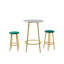 Ensemble de table de bar 3 pièces avec 2 tabourets de bar - Table de salle à manger de style pub moderne-1912370793