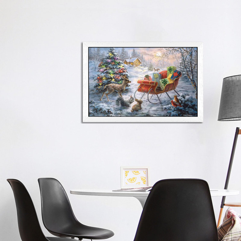Baidland Tis The Night Before Xmas - Wrapped Canvas Print, White Framed, 93.98 cm H x 93.98 cm W