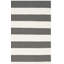 Tapis gris / ivoire en coton tissé à plat à la main Parik-692241500