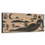 Très grande reproduction d'art sur toile - Paysage de désert noir et beige avec cactus et lune, décoration pour le salon ou la chambre à coucher - «Assemblage requis du cadre (cadre non fini)»-105075999