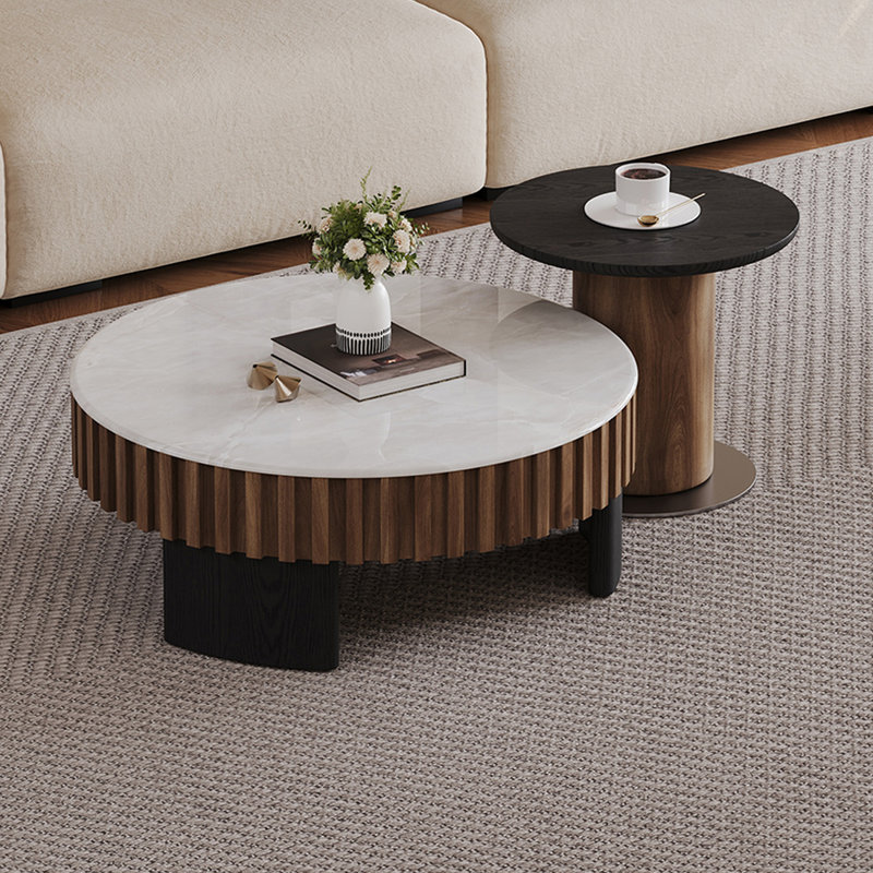 Ensemble de tables basses Wood & Marble