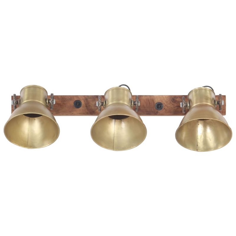 Julie Industrial Wall Lamp, Brown, Brass