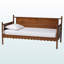 Lit de jour Hiten Artisan en bois bobiné, taille simple