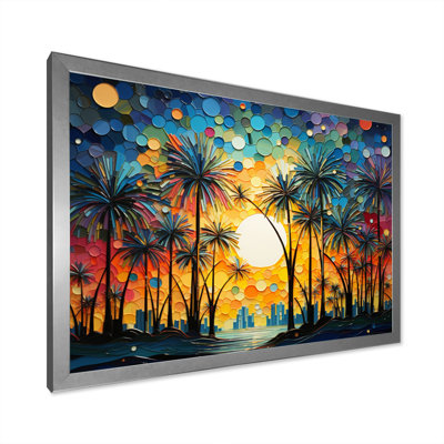" Colorful Palm Trees Collage I "